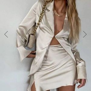 Shop Luna B Champagne silky set. Sold out